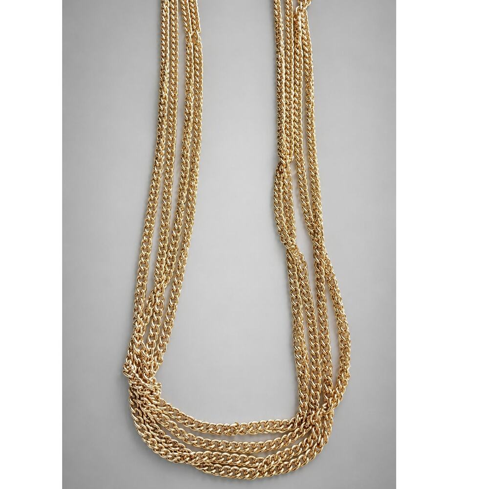 Vintage Sarah Coventry Chain Necklace, Extra Long, 106",‎ Silver-tone sn01-45